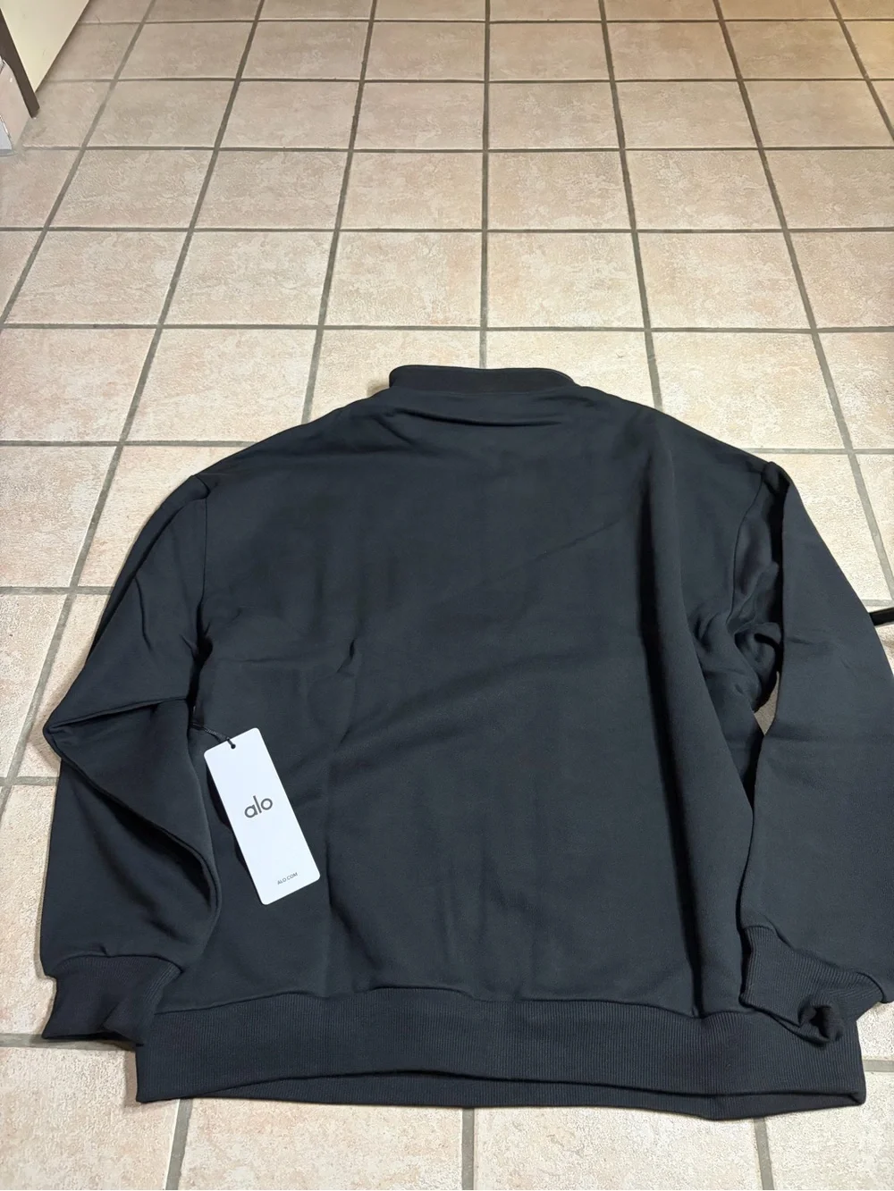 NWT ALO Accolade 1/4 Zip Pullover (Black) Size Large